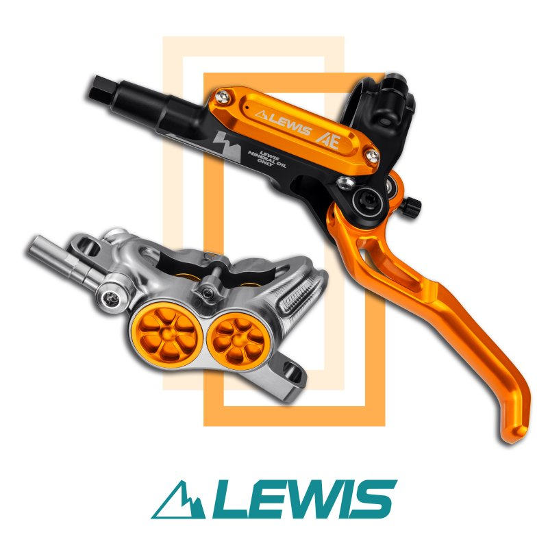 Lewis Bremsen Set AE black gun orange